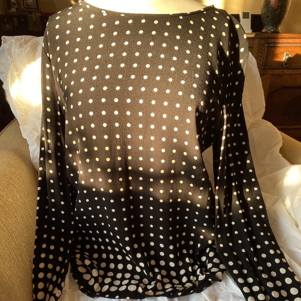 J. Crew Polka Dot Ombre Blouse